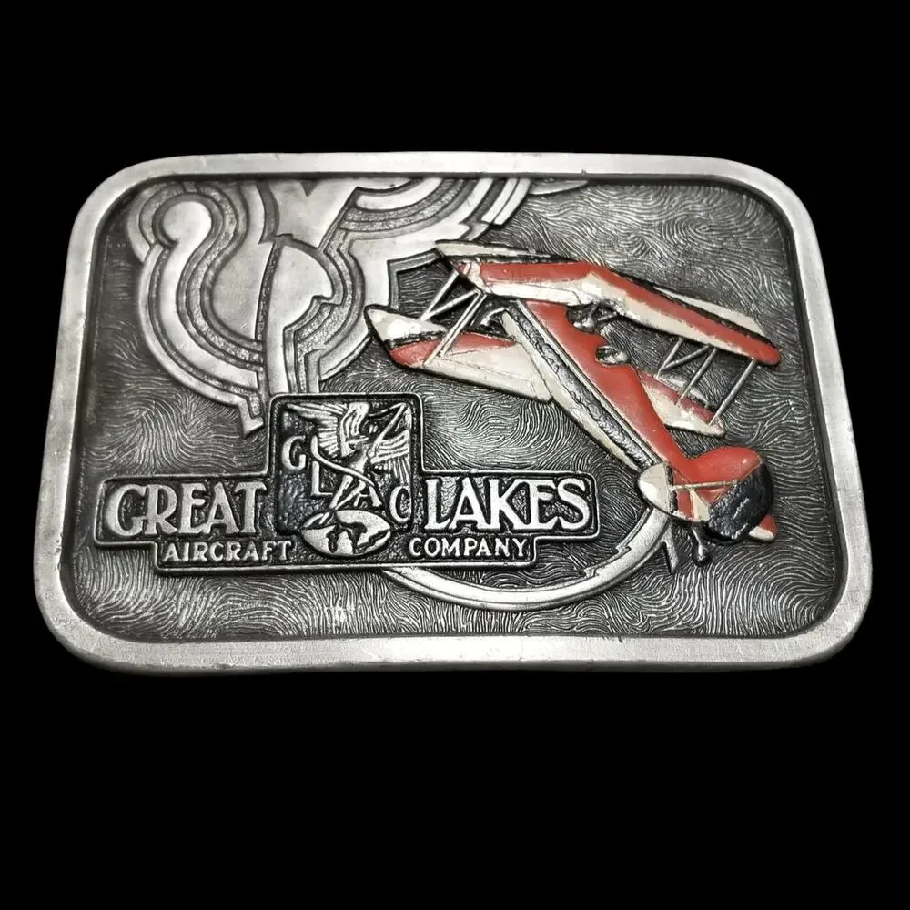 Belt Buckle 1976 GLAC‎ Great Lakes Aircraft Company 2T-1A Sport Trainer biplane